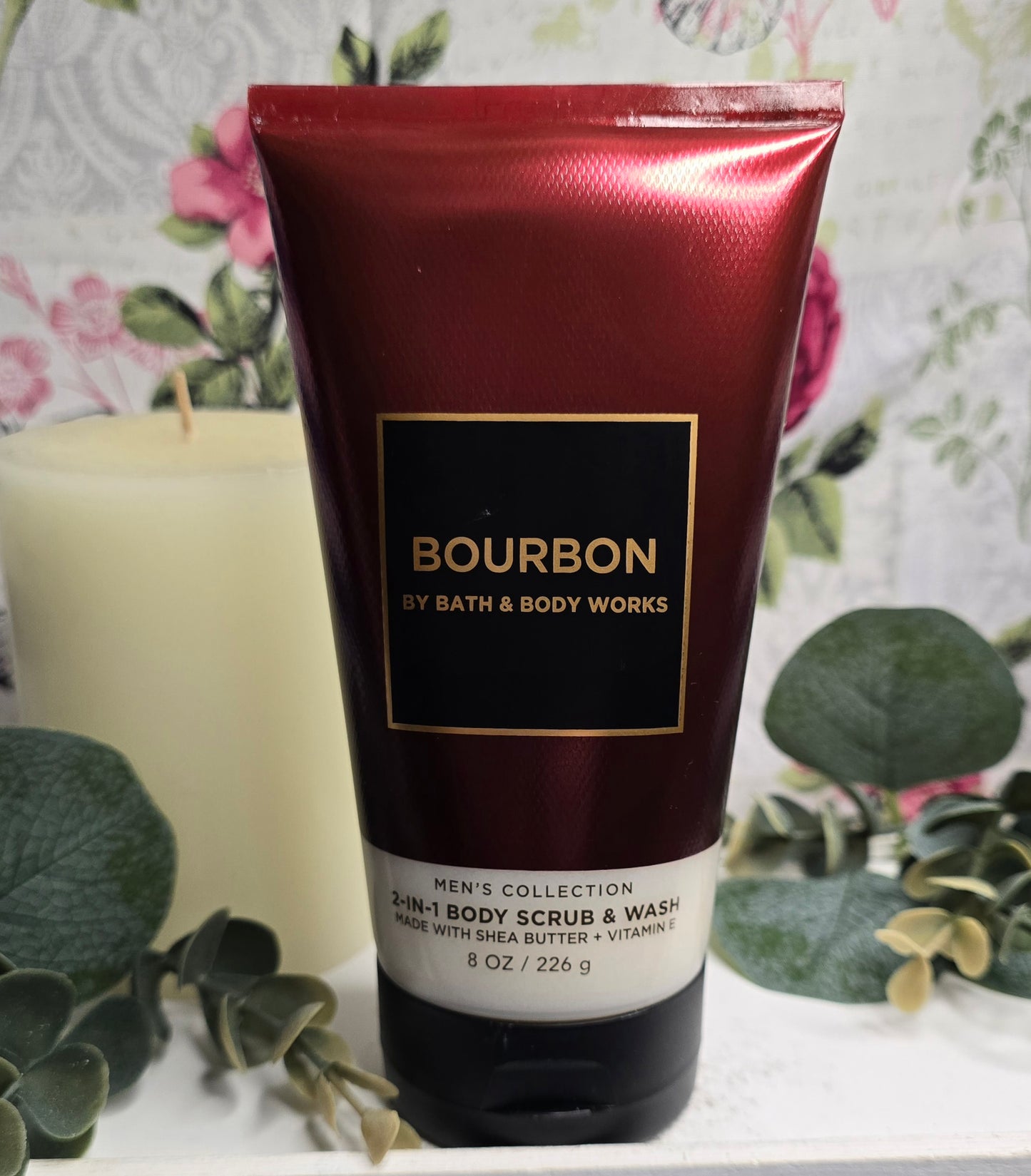 New Bath and Body Works Mens Collection Bourbon 2-In-1 Body Scrub and Wash