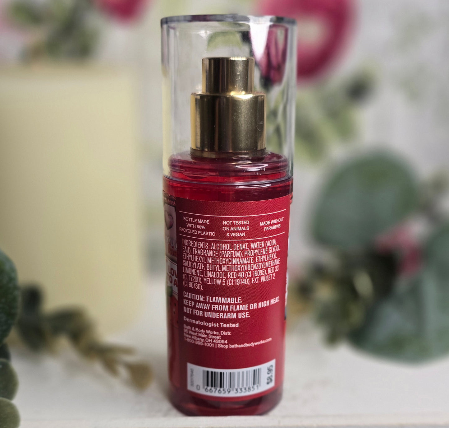 New Bath and Body Works Travel Size Strawberry Pound Cake Body Mist, Body Spray
