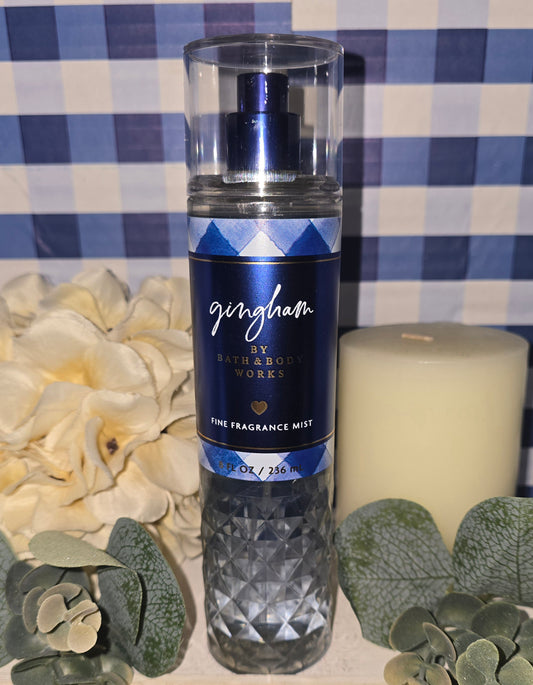 New Bath and Body Works Gingham Fragrance Body Mist, Body Spray, Hair Mist and Linen Spray 