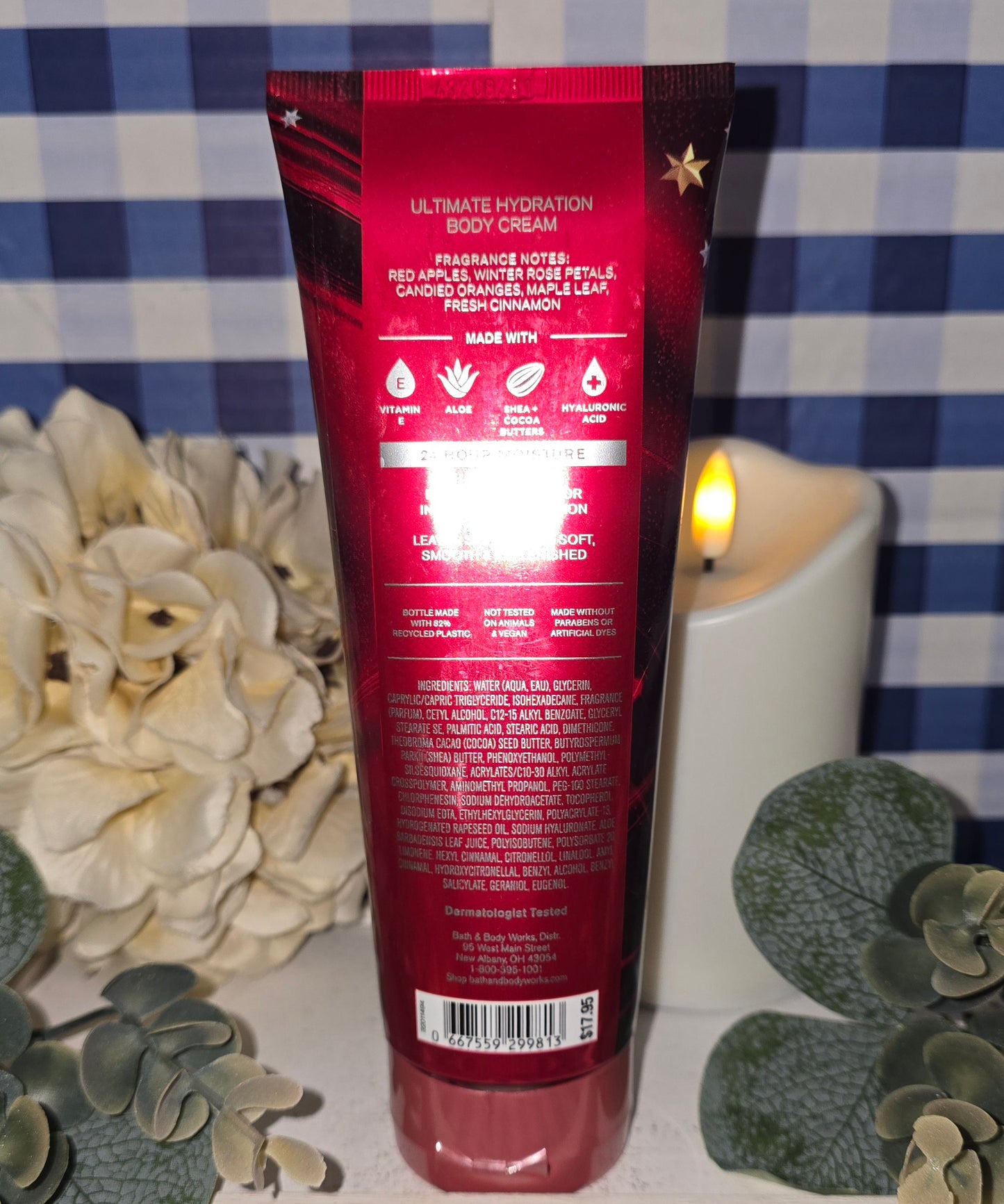 New Bath and Body Works Winter Candy Apple Ultimate Hydration Body Cream 8 fl oz.