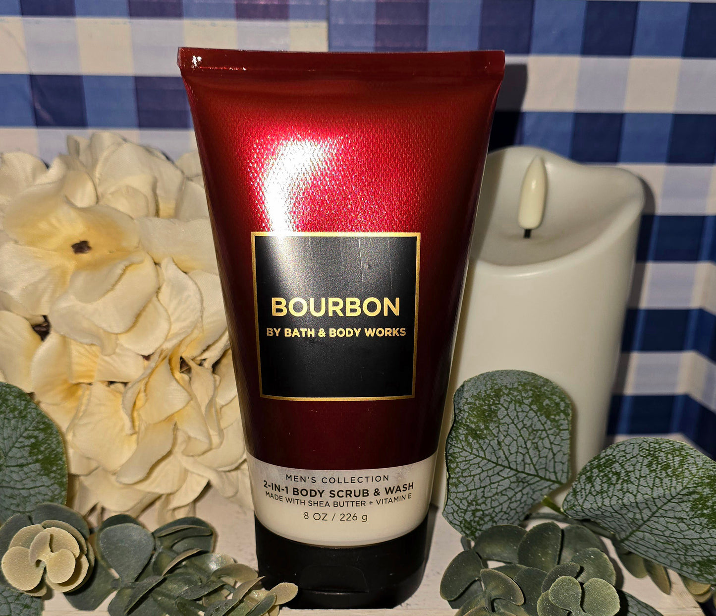New Bath & Body Works Mens Collection Bourbon 2-In-1 Body Scrub and Wash