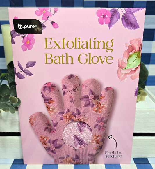 New Spring Floral Exfoliating Bath Glove