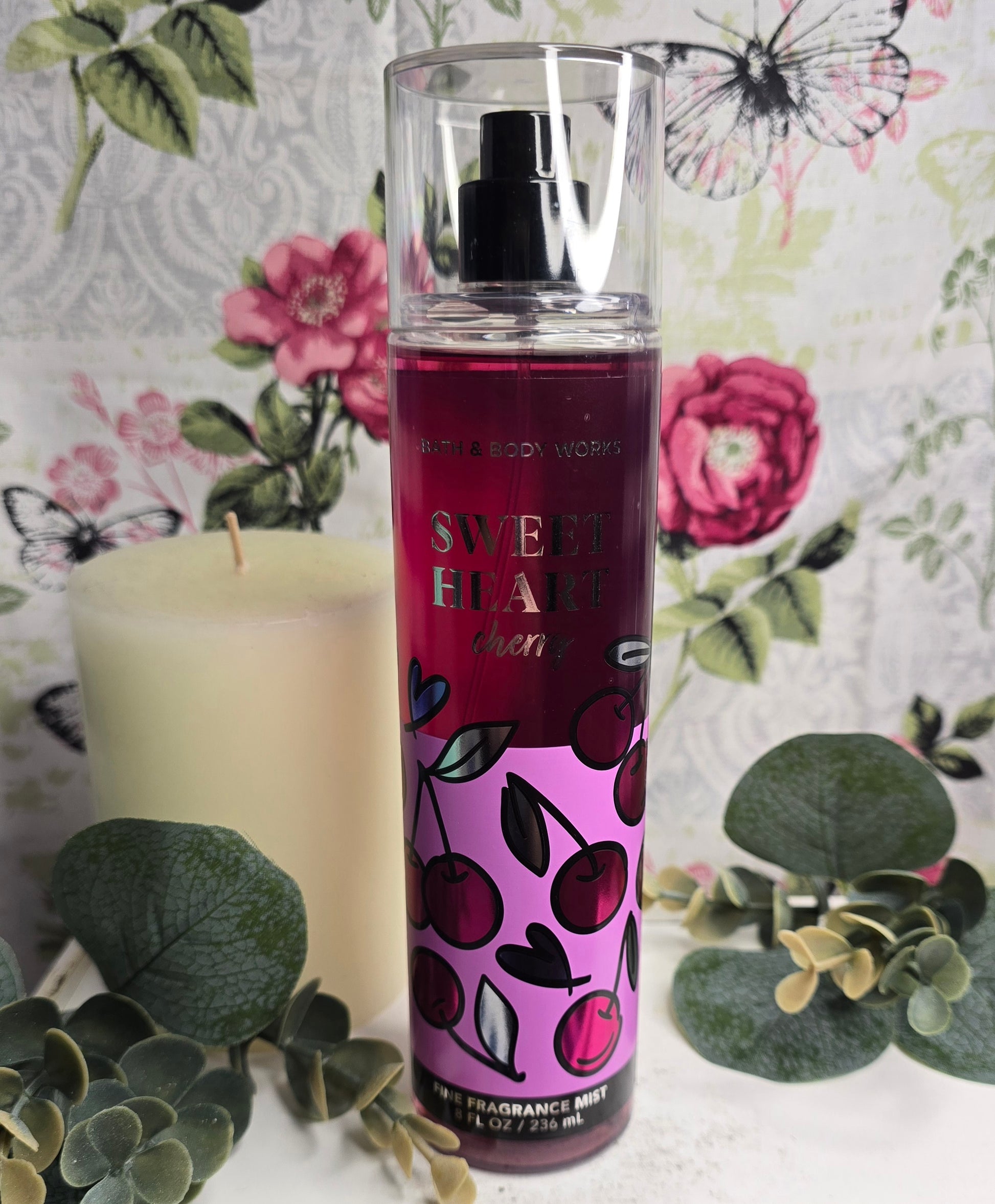 New Bath and Body Works Sweet Heart Cherry Body Spray, Body Mist 8oz