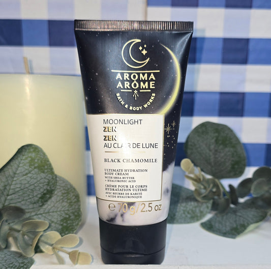 Bath & Body Works Moonlight Zen Black Chamomile Body Cream Travel Size Moisturizer 2.5 oz