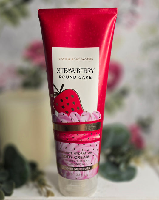 New Strawberry Pound Cake Ultimate Hydration Body Cream by Bath and Body Works 
