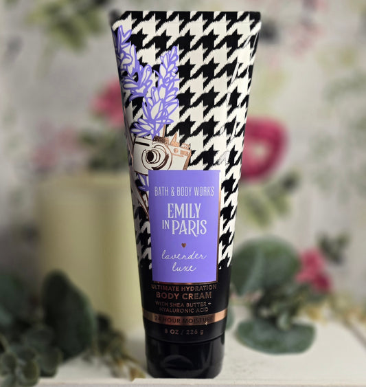 New Emily In Paris Lavender Luxe  Ultimate Hydration Body Cream by Bath and Body Works 8 fl oz