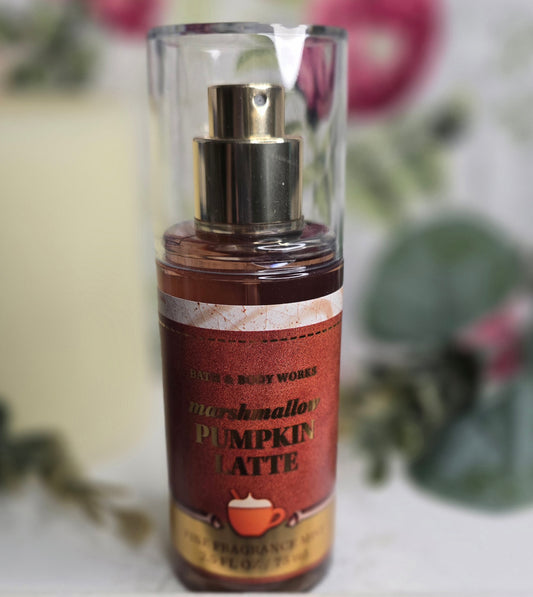 New Travel Size Marshmallow Pumpkin Latte Fine Fragrance Body Mist Body Spray by Bath and Body Works 2.5 fl oz