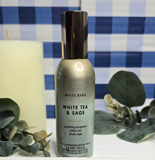 New Bath & Body Works White Tea and Sage Concentrated Room Spray, Home Fragrance.