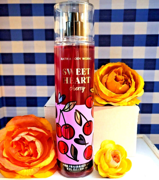 Bath and Body Works Sweet Heart Cherry Body Spray Body Mist Hair Mist 8 fl oz